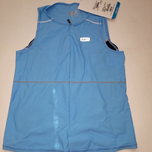 Louis Garneau Women's Flash Blue/Blk  Comp Sleeveless Top ($60 Retail) Small  XL - Picture 1 of 11
